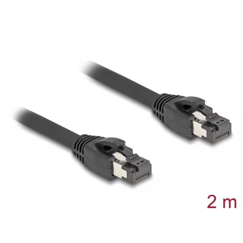 DeLOCK RJ45 sieťový kábel Cat.8.1 S/FTP 2m 40Gbps čierny