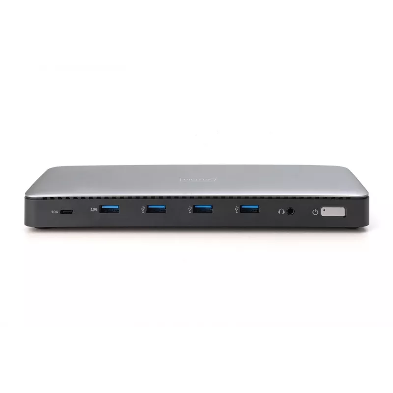 Digitus DA-70918 dokovacia stanica USB-C, 13 portov, 3x HDMI, 2x DP, 4x USB-A, 1x USB-C, RJ-45 1GbE, SD, audio, 150 W