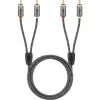 Goobay 65295. Konektor 1: 2 x RCA, konektor 1 pohlavie: samec, konektor 2: 2 x RCA, konektor 2 pohlavie: samec, materiál kábla: