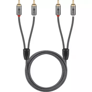 Goobay 65295. Konektor 1: 2 x RCA, konektor 1 pohlavie: samec, konektor 2: 2 x RCA, konektor 2 pohlavie: samec, materiál kábla:
