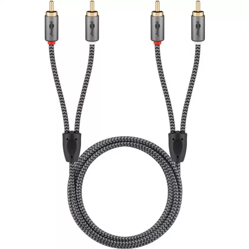 Goobay 65295. Konektor 1: 2 x RCA, konektor 1 pohlavie: samec, konektor 2: 2 x RCA, konektor 2 pohlavie: samec, materiál kábla: