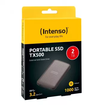 Intenso TX500 - SSD - 2TB - externý (prenosný) - USB 3,2 Gen 2x1 (USB-C konektor) - hnedá (3827470)