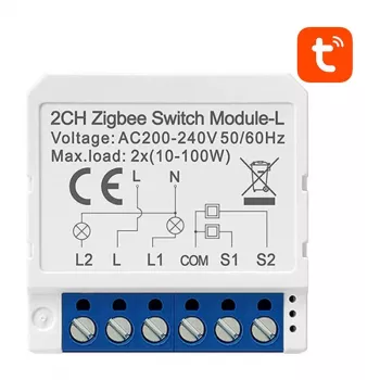 Smart modul vypínača Avatto LZWSM16-W2 ZigBee — nevyžaduje nulový vodič, podomietkový reléový modul