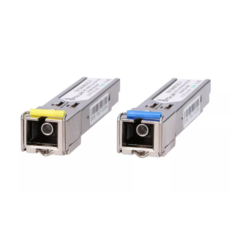 SFP WDM optický transceiver pár Extralink 1,25G 1310/1550 nm singlemode 3 km SC DOM