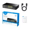 Cudy FS1010P sieťový switch Fast Ethernet (10/100) Power over Ethernet (PoE) čierny