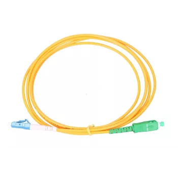 Optický patch kábel Extralink LC/UPC – SC/APC, jednovidový G.652D, simplex, 3 mm plášť, 2 m