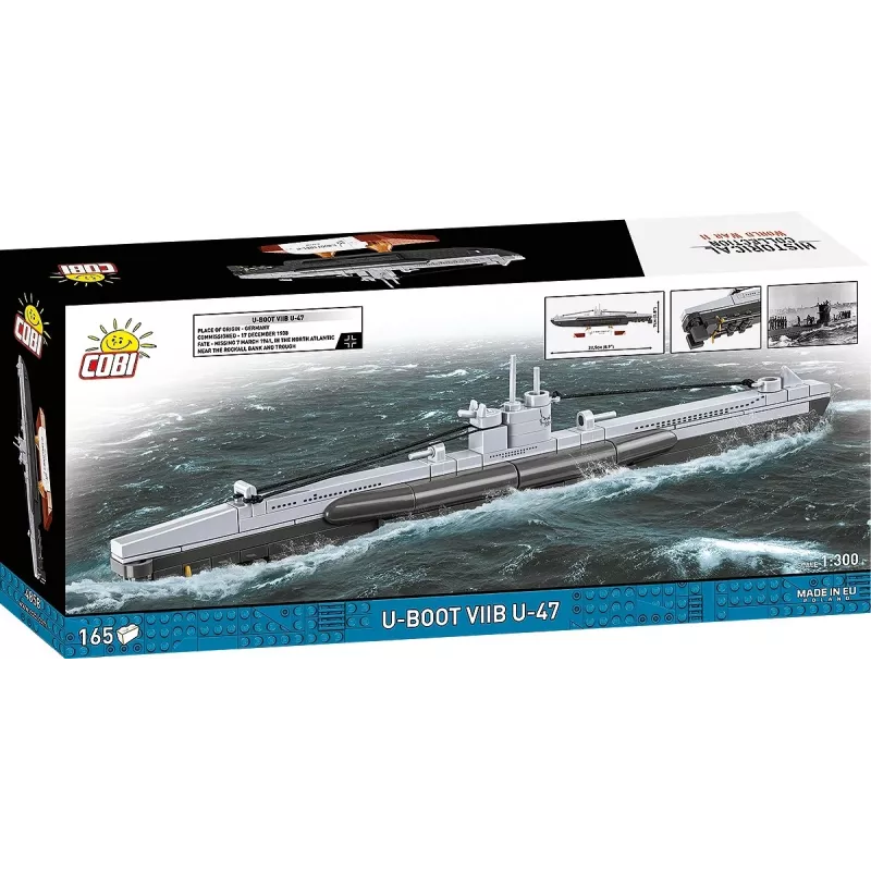 Model ponorky v mierke Cobi U-47 T.VIIB 1:300 stavebnica, značka Cobi, model 4858