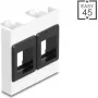 Montážny rám DELOCK Easy 45 2x keystone držiaky 45x45 mm biely/čierny