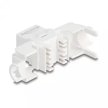 Delock 90722 Keystone modul RJ45 na LSA Cat.6A UTP, 180 stupňov, bez náradia