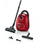 Vysávač Bosch BGB 41RD3H — 600 W, 4 l vrecko, HEPA filter, 11 m akčný rádius, teleskopická trubica, červený
