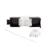 LogiLink NK4066 Keystone modul plochý čierny biely RJ-45