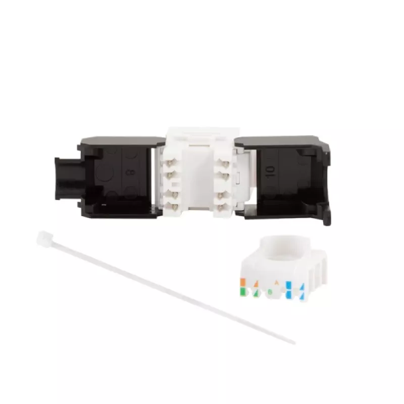 LogiLink NK4066 Keystone modul plochý čierny biely RJ-45