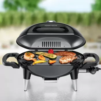 ROMMELSBACHER BBQ 4000, 2200 W, gril, elektrický, 300 °C, stolový, hrdzavo červená