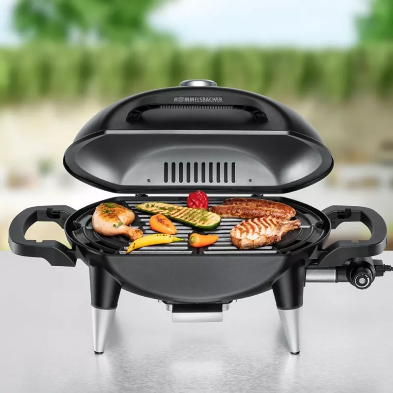 ROMMELSBACHER BBQ 4000, 2200 W, gril, elektrický, 300 °C, stolový, hrdzavo červená