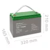 Qoltec 53038 AGM batéria | 12V | 100Ah | max 1200A