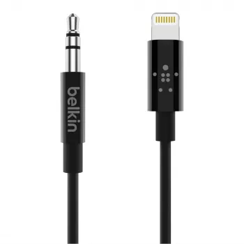 Belkin kábel Lightning na konektor slúchadiel - Lightning samec na stereo mini konektor samec - 91.4 cm - čierny - pre Apple iPhone (Lig