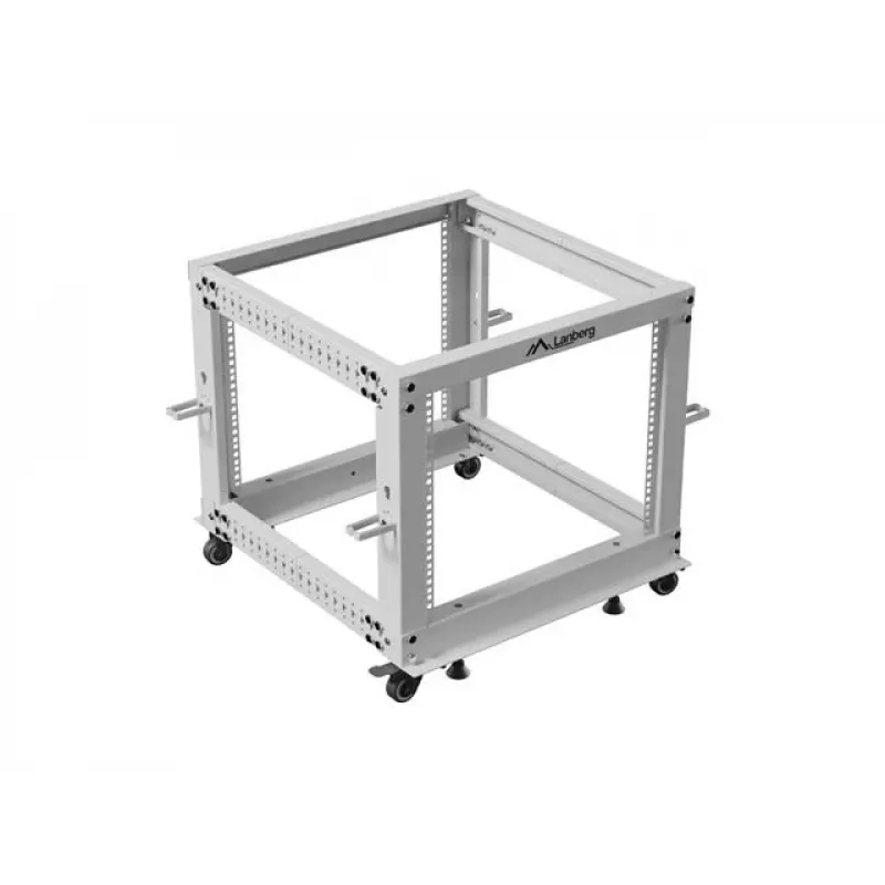 Rack 19 9U 600x600-1100 nastaviteľný sivý