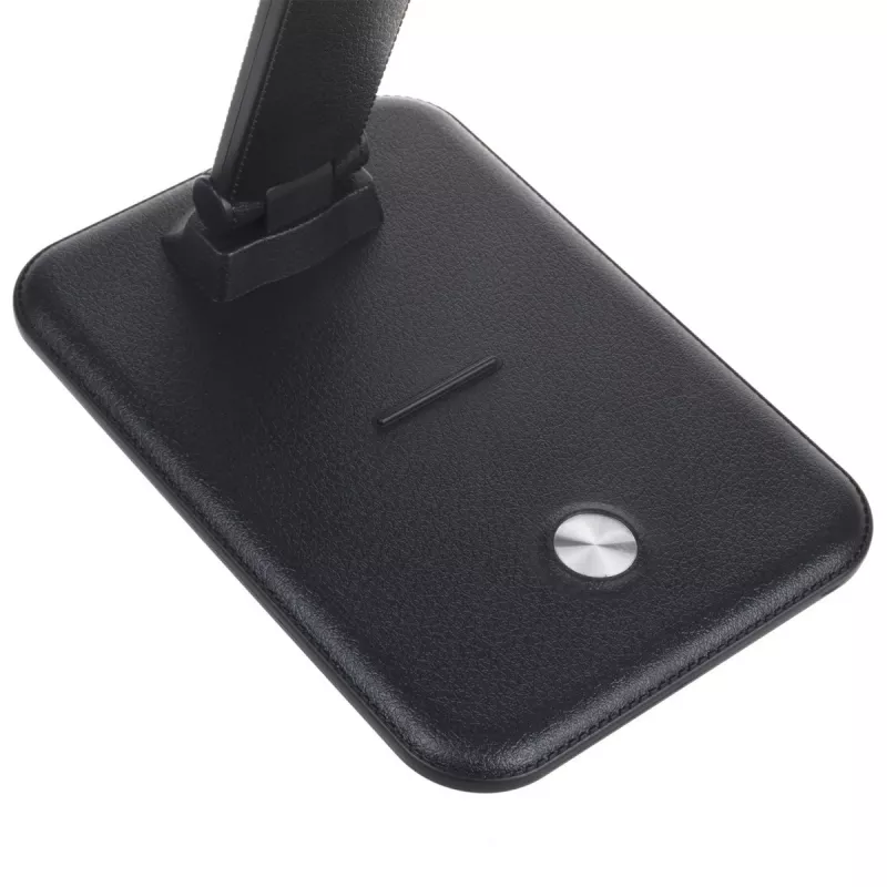 LED stolová lampa MACLEAN MCE614B — stmievateľná, sklopné nastaviteľné rameno, 9W, 3000K/4500K/6500K, čierna