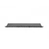 Patch panel LANBERG PPS5-0024-B 24-portový CAT5e, kov, 0,5 U, 445×99×22,3 mm, čierny