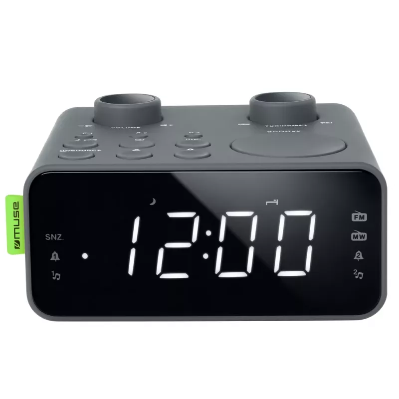 Rádiobudík s duálnym budíkom Muse M-17 LG | funkcia budíka | AUX vstup