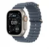 49mm Anchor modrý Ocean Band predĺženie - povrchová úprava z prírodného titánu