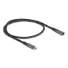 DeLOCK USB predlžovací kábel USB Type-C konektor samec na konektor samica 10 Gbit/s 0,5 m sivý kov