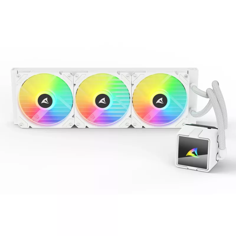 All-in-One CPU vodné chladenie Sharkoon S60 ARGB biela 360 mm radiátor