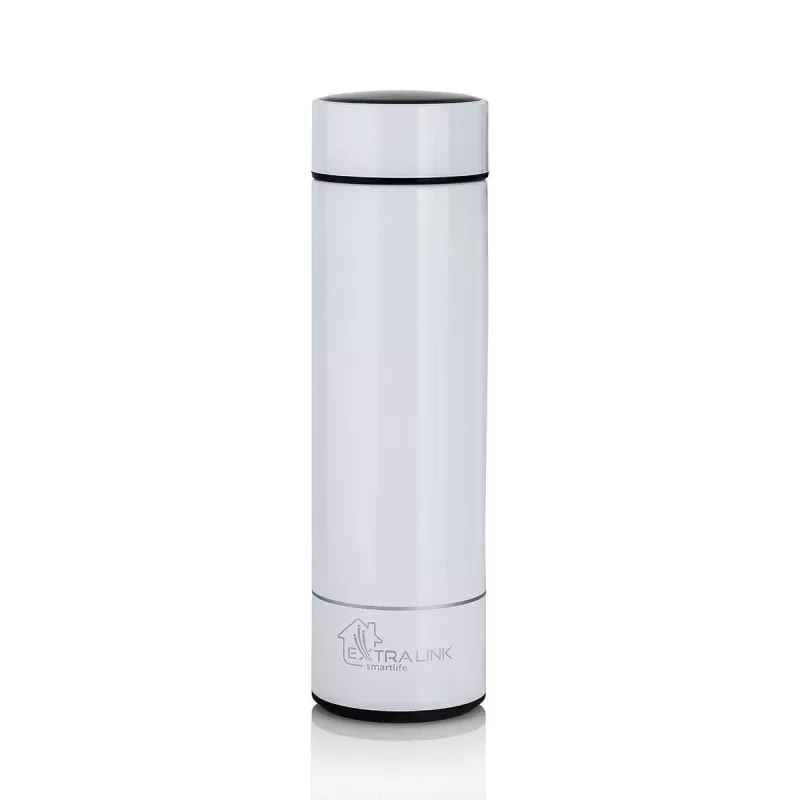 Extralink Smart Travel Mug biela, termohrnček s ukazovateľom teploty
