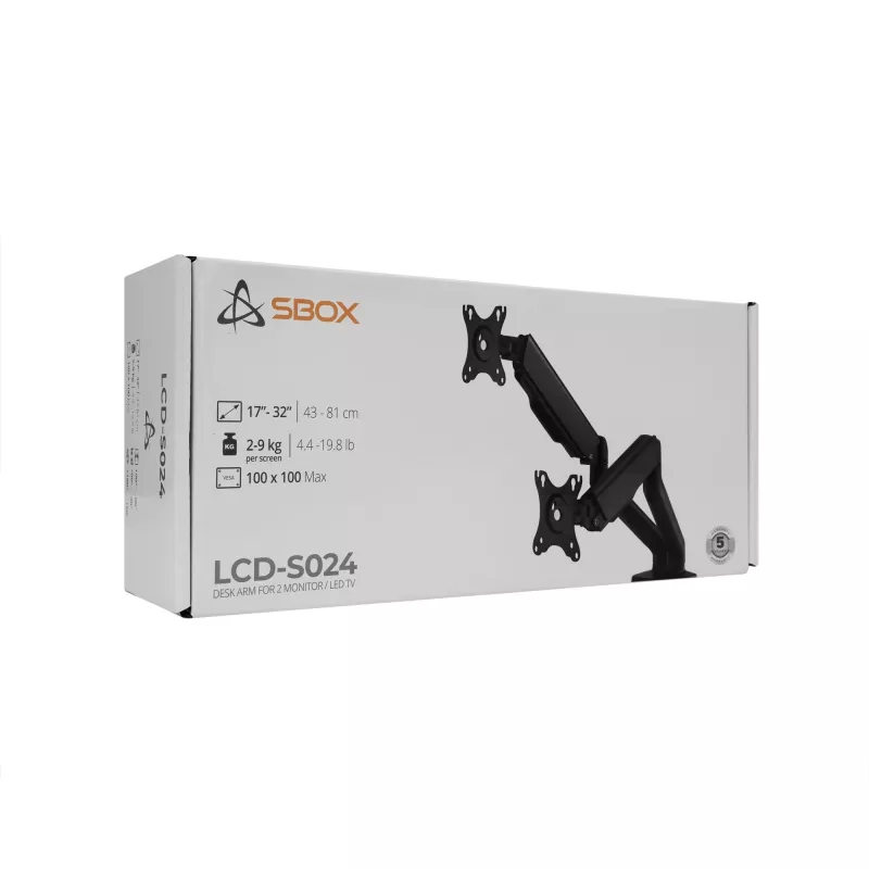 Sbox stolný LCD-S024-2 (17-32/2x2-9kg/100x100)