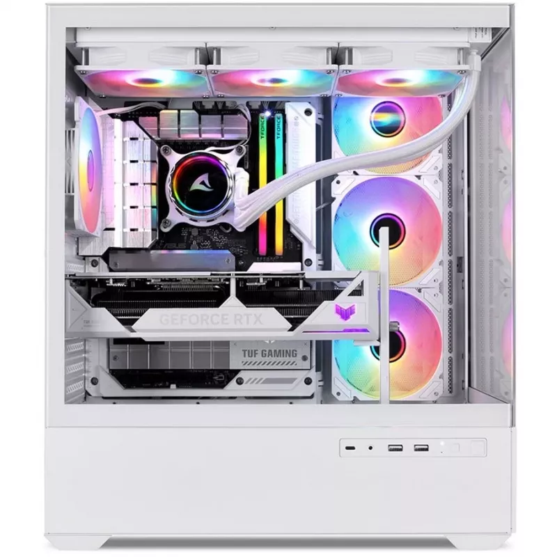 PC skriňa Sharkoon AK6 RGB, ATX, biela