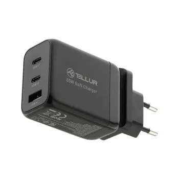 Nástenná nabíjačka Tellur TLL151451 65W, 3-port (2x USB-C, 1x USB-A)