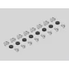 Delock - Rack zásuvka - čierna - 1U - 48,3 cm (19 palcov)