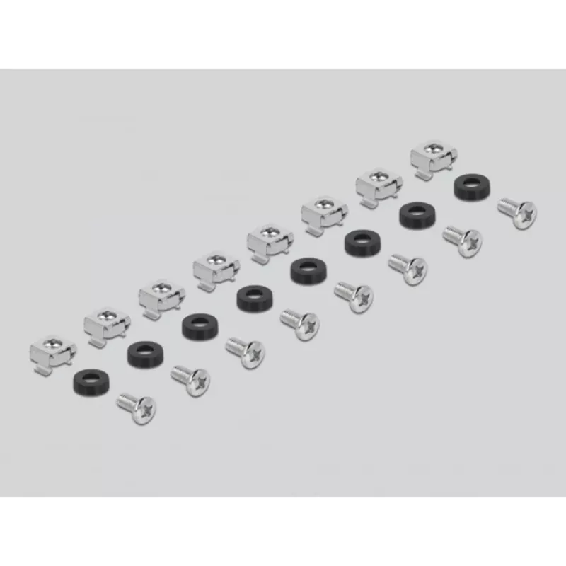 Delock - Rack zásuvka - čierna - 1U - 48,3 cm (19 palcov)