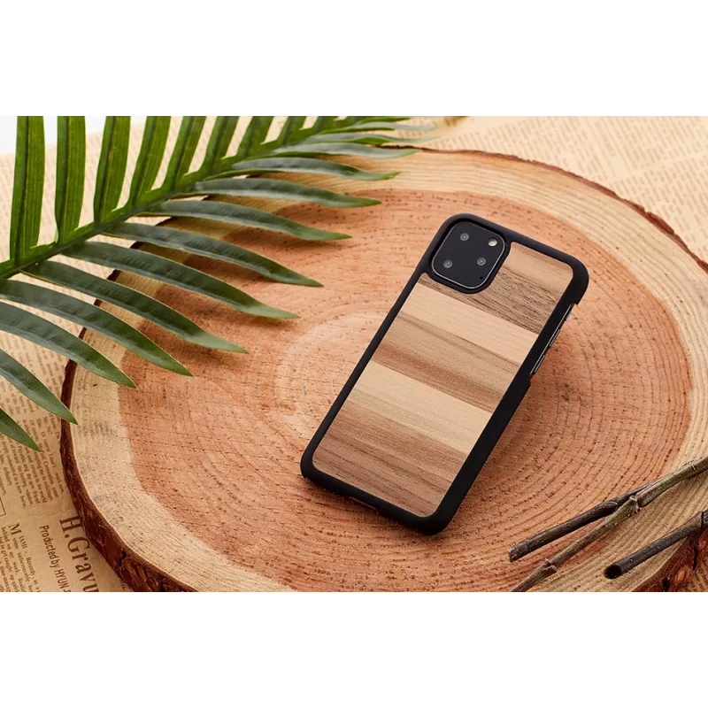 Puzdro na smartphone man and wood pre iPhone 11 Pro Max — čierna