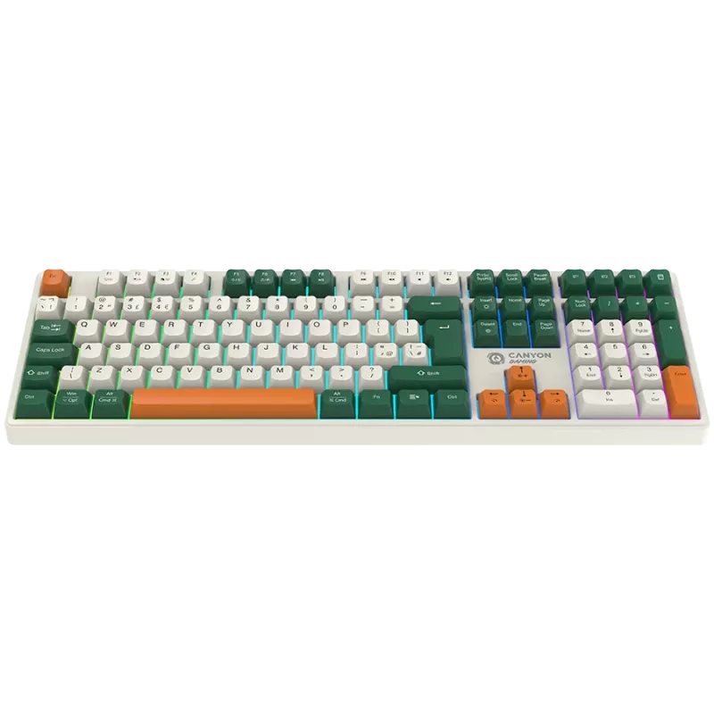 Mechanická bezdrôtová klávesnica CANYON Shadder GKW-11 RGB biela
