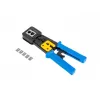 Lanberg NT-0204 krimpovacie kliešte na priechodné konektory RJ45, RJ12, RJ11, čierno-modré