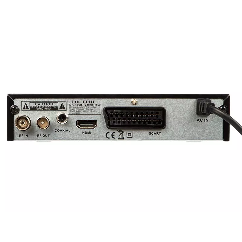 Digitálny TV tuner BLOW 4625FHD DVB-T2 H.265 terestriálny prijímač, HDMI, USB, SCART, Ethernet, S/PDIF