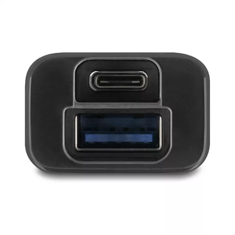 DELOCK USB 3.2 Gen 1 (3.1 Gen 1) 4-portový hub s Type-A + Type-C host (5000 Mbit/s) čierna/transparentná