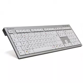 Klávesnica Logickeyboard SKB-AJPU-FR univerzálna USB AZERTY francúzska hliníková biela
