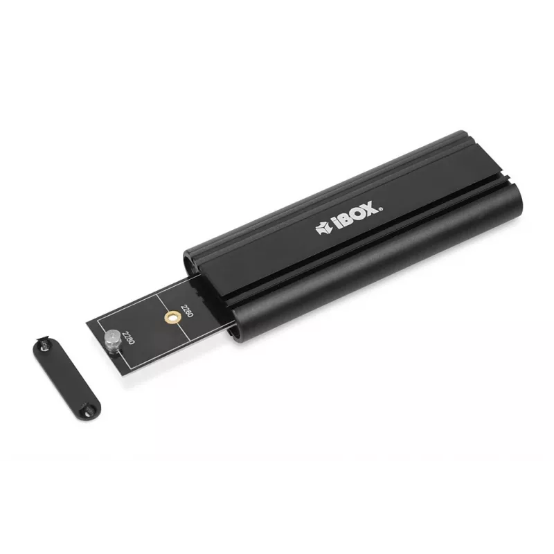 SSD puzdro IBOX HD-07 pre 1x M.2 disk, USB 3.2 Gen 2 (10 Gbit/s), USB-C, čierna