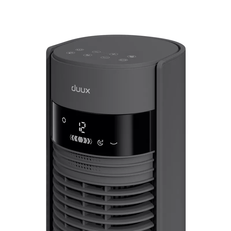 Duux ventilátor | Elevate | vežový ventilátor | sivý | Priemer 29 cm | Počet rýchlostí 12 | Oscilácia | 4-40 W