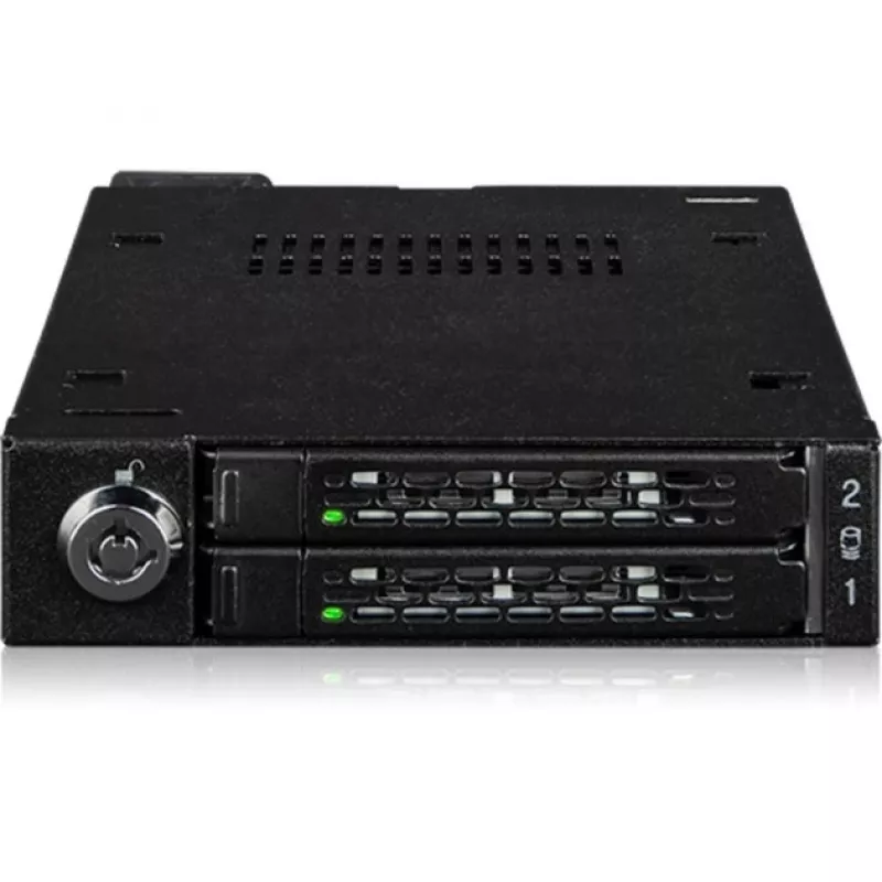 Rámik adaptéra šachty disku icy dock MB092VK-B pre 2 x 6,3 cm U.2 / U.3 NVMe SSD do 3,5-palcovej šachty (čierny)