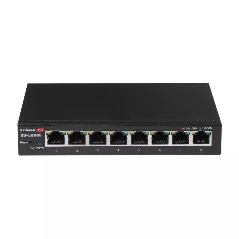 Edimax GS-5008E sieťový switch Managed Gigabit Ethernet (10/100/1000) čierny