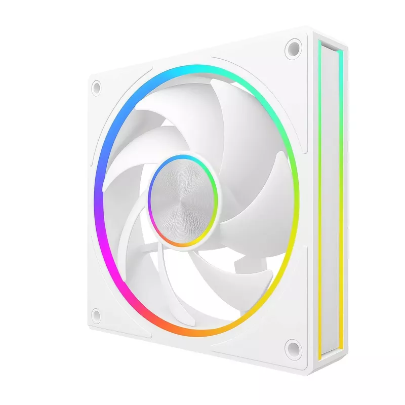 Skriňový ventilátor MODECOM VOLCANO LOOP 120 ARGB biely – 120 mm, ARGB osvetlenie, podpora PWM, 400–1400 ot/min
