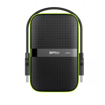 SILICON POWER Armor A60 - pevný disk - 4TB - externý (prenosný) - 2.5 (6,4 cm) - USB3.0 - čierny (SP040TBPHDA60S3K)