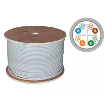 Sieťový kábel Q-LANTEC KIF6PVC305Q Cat.6A F/UTP 305m sivý, 23 AWG lanko, PVC plášť, 250 MHz