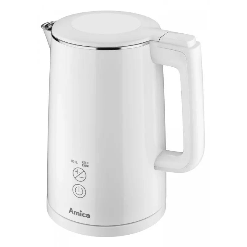 Elektrická rýchlovarná kanvica AMICA 1,5 L 2200 W strieborná