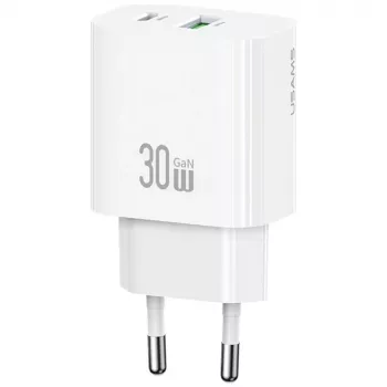 Nabíjačka usams USA001632 30W 1×USB-C 1×USB-A rýchle nabíjanie