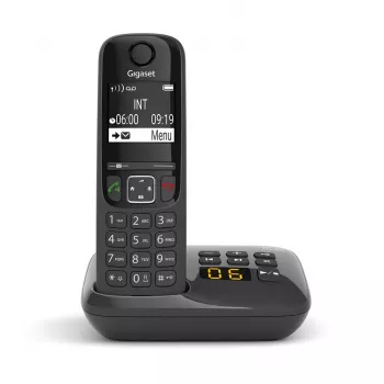 Gigaset AS690A analógový/DECT telefón identifikácia volajúceho čierny
