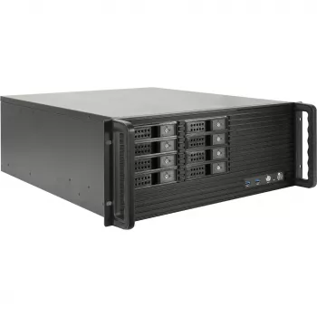Rackmount skriňa INTER-TECH IPC 4U-4508 čierna — 4U serverové/PC puzdro, Rackmount